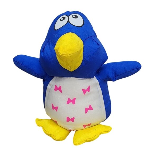 Vintage Aqua Leisure Pool Critters Blue Penny Penguin 8 Inches Water Plush Nylon - Picture 1 of 5